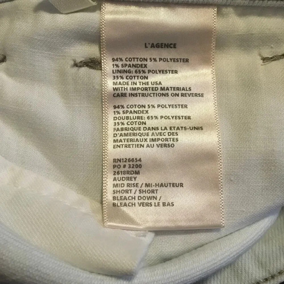 L’Agence Women's Size 26 Audrey Mid Rise Cut Off Denim Shorts - Picture 7 of 7